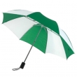 Umbrela automata retractabila, culoare alb &amp; verde, 85 cm