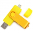 Stick memorie 2 in 1 OTG USB, culoare galben, 32GB