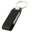Stick memorie USB din metal si imitatie piele, culoare negru, 32GB